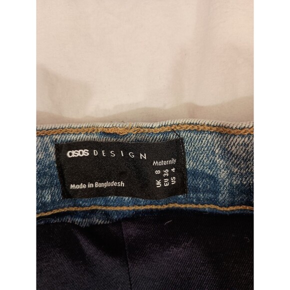 asos Design Maternity Jeans Size 4 Blue - Picture 7 of 8